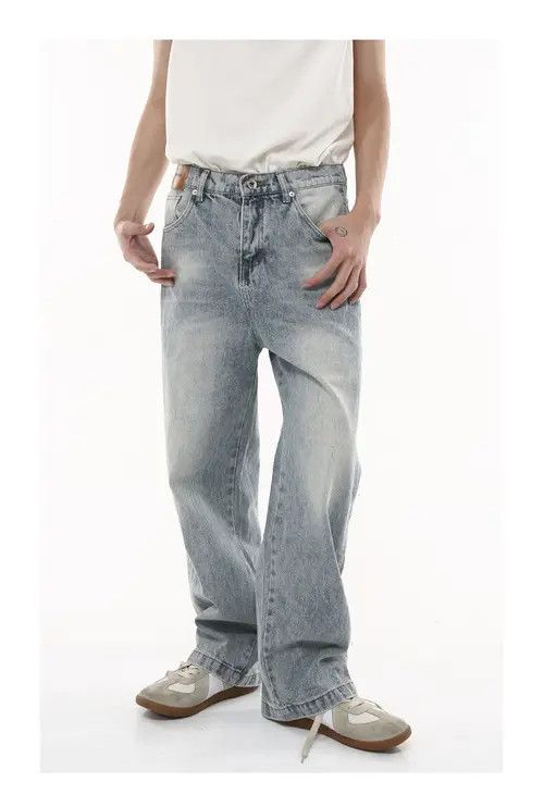 Other Vintage simple style distressed washed loose jeans Size US 32 / EU 48 - 3 Thumbnail