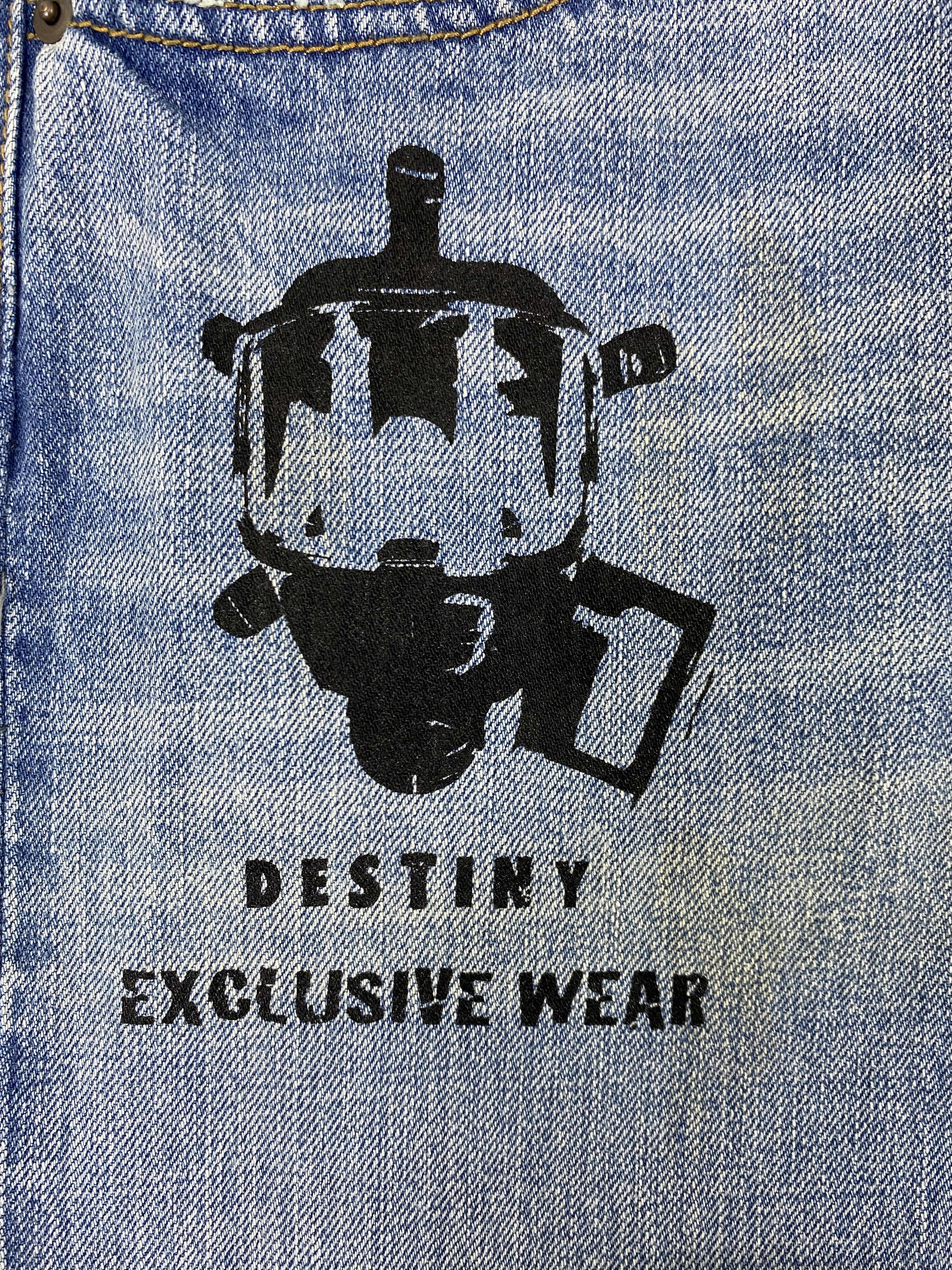 Japanese Brand Distressed Blue Vintage Desteny Jeans 34x32 Denim- JN3566 Size US 34 / EU 50 - 16 Thumbnail