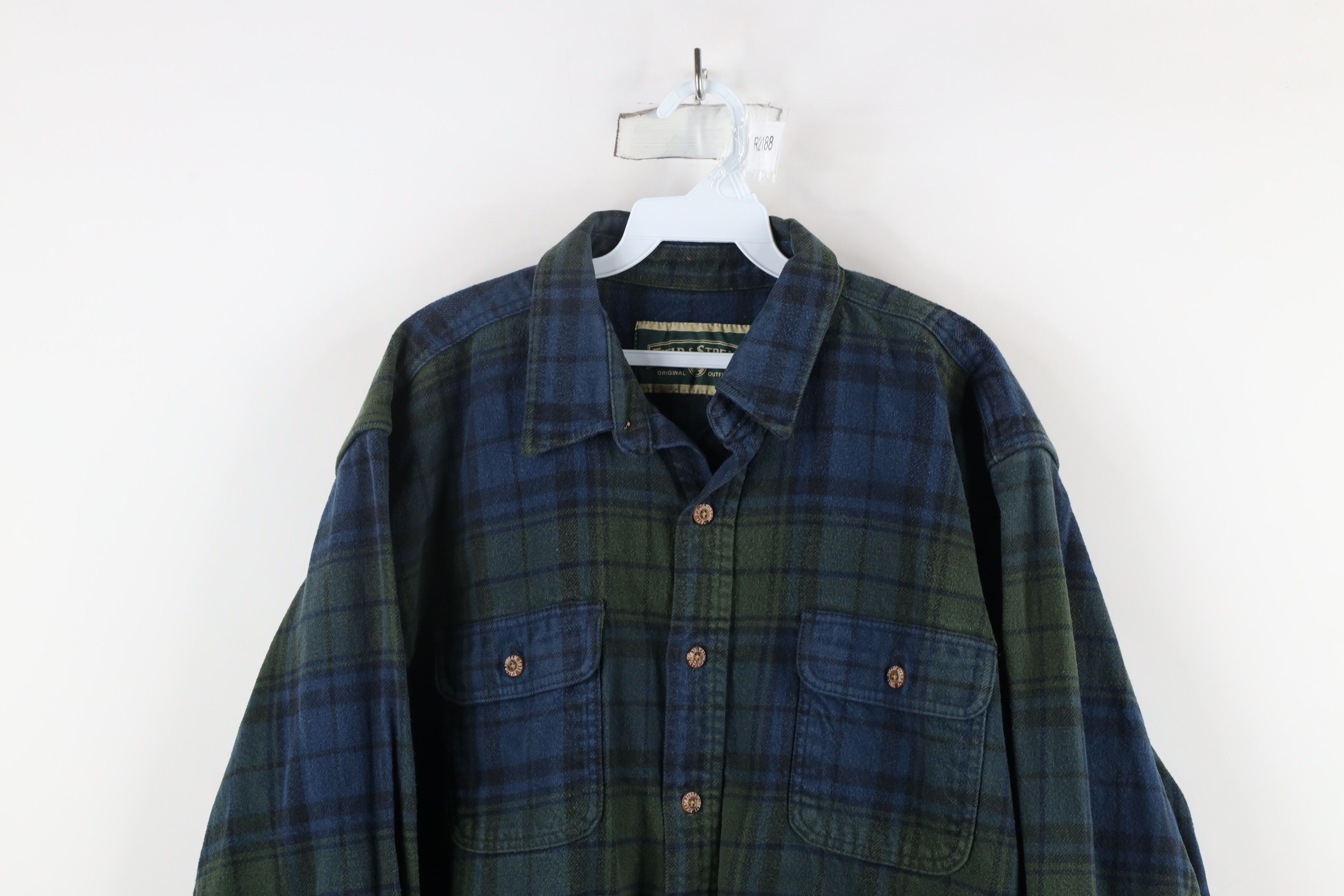 Vintage Vintage 90s Streetwear Heavyweight Flannel Button Shirt Size US XXL / EU 58 / 5 - 2 Thumbnail
