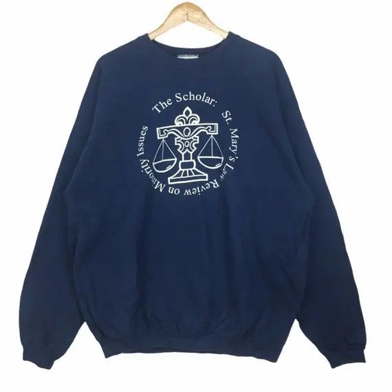 Hanes × Vintage Vtg Hanes St Mary Scholar Sweatshirt Big Logo Spell Out Size XL / US 12-14 / IT 48-50 - 1 Thumbnail