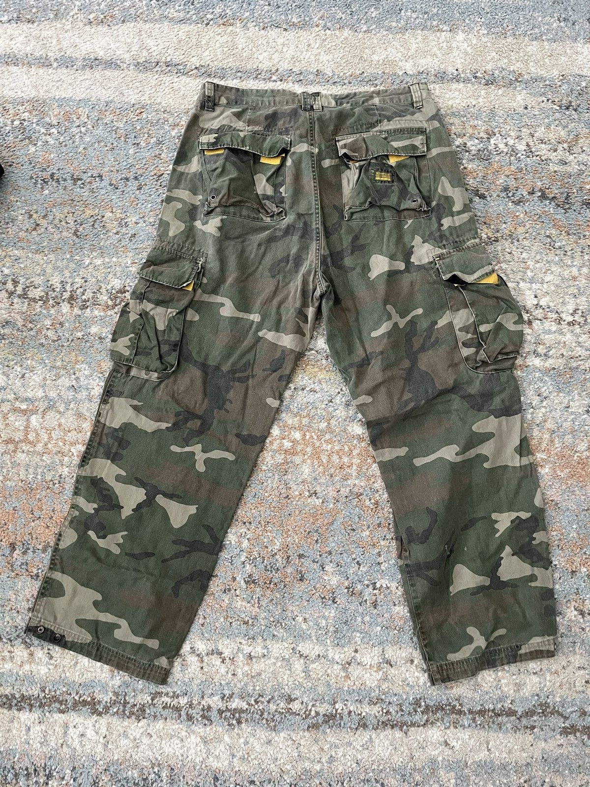 Vintage VTG Y2K Baggy Camo Cargo Pants 36x27 Size US 36 / EU 52 - 7 Thumbnail