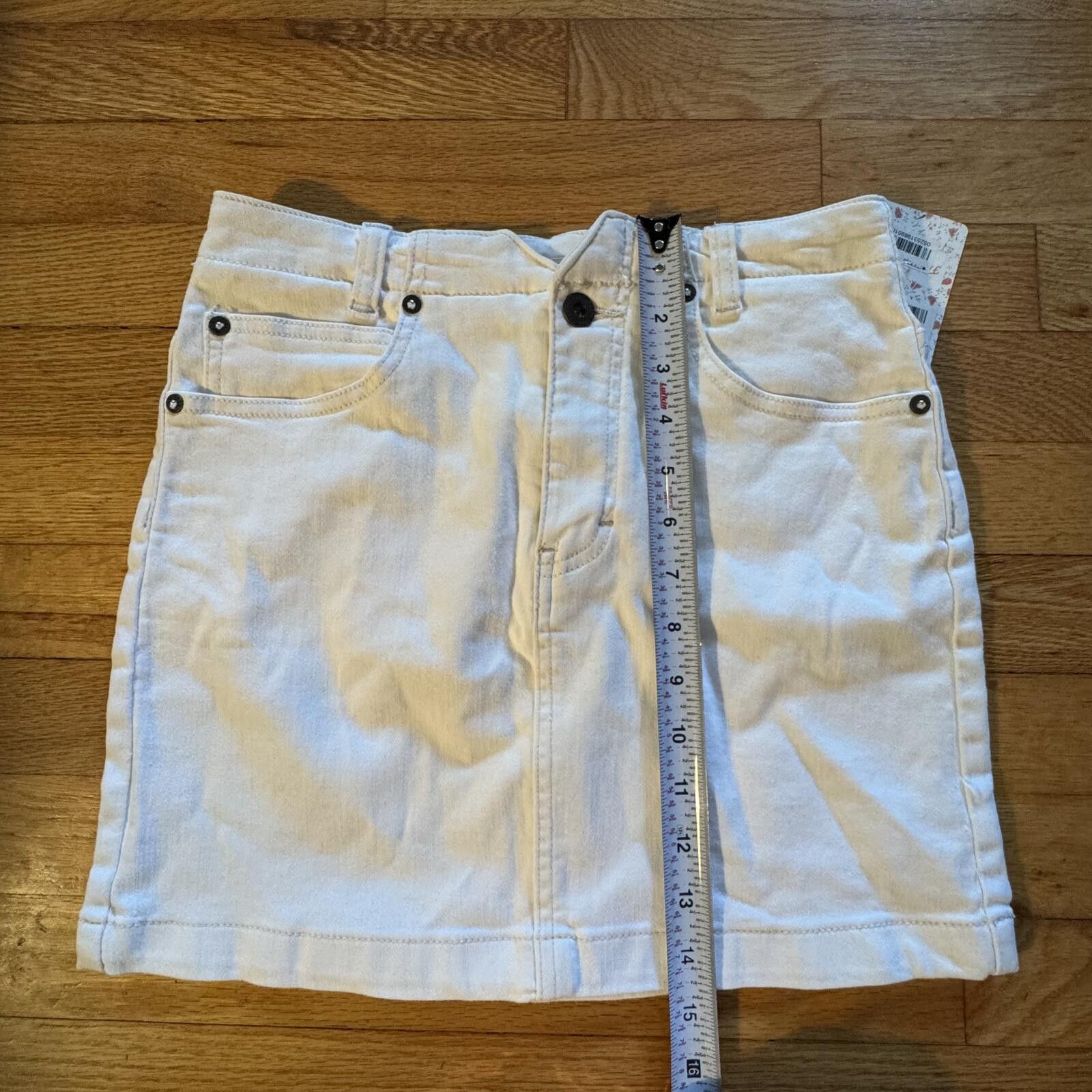 Free People New Free People We The Free White Denim Mini Skirt Size 26 Size 26" / US 2 / IT 38 - 4 Thumbnail