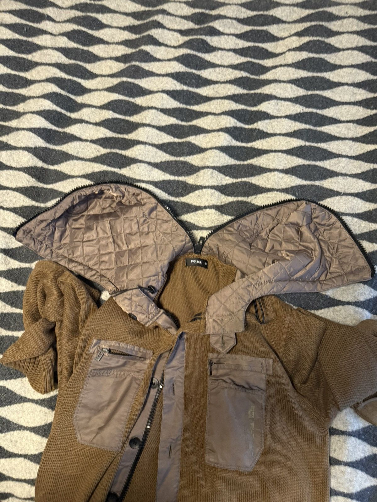 Vintage Techwear police cardigan with zip hood Size US L / EU 52-54 / 3 - 2 Thumbnail