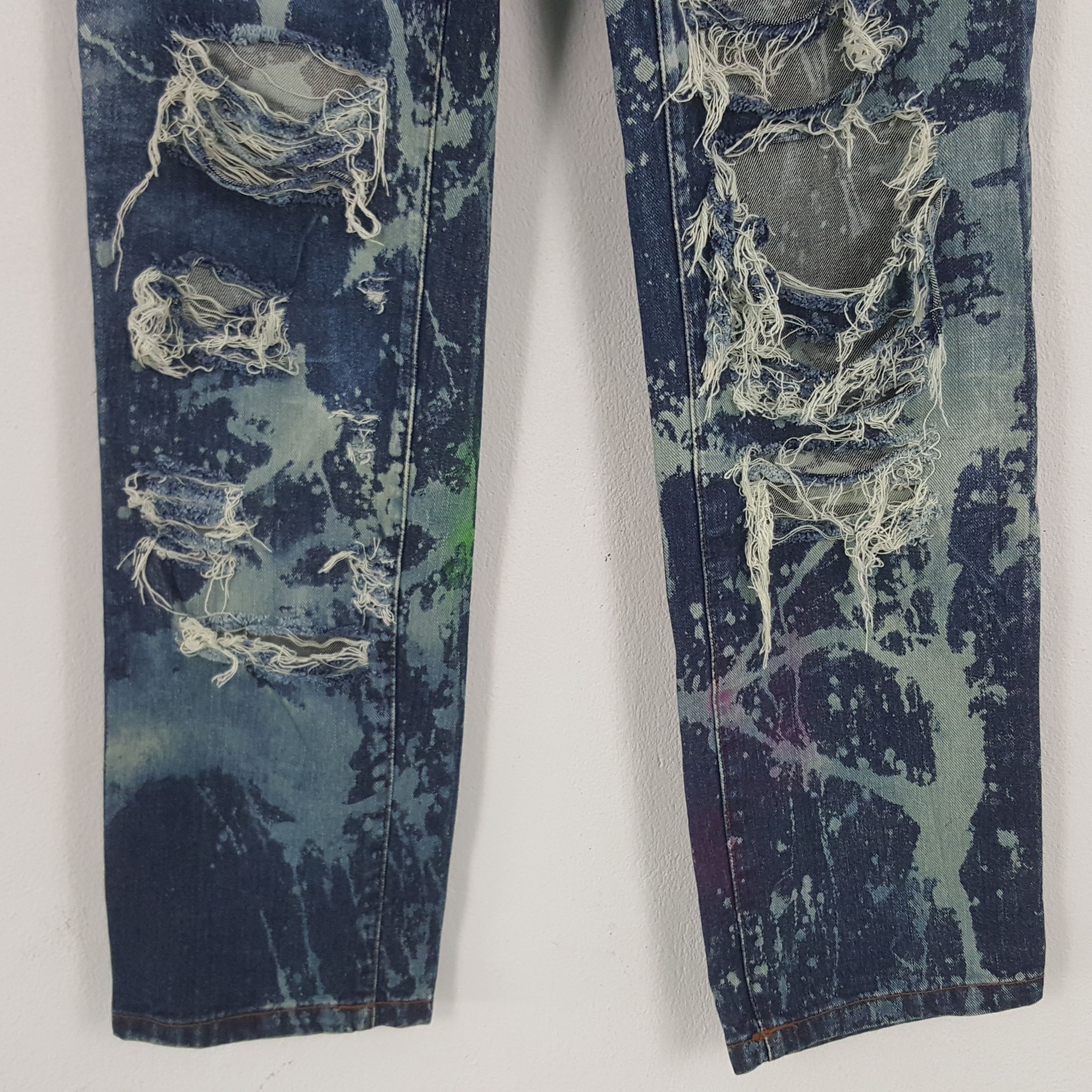Japanese Brand × Vintage Vintage Japanese Art Acid Wash Distressed Denim Jeans Size US 32 / EU 48 - 3 Thumbnail