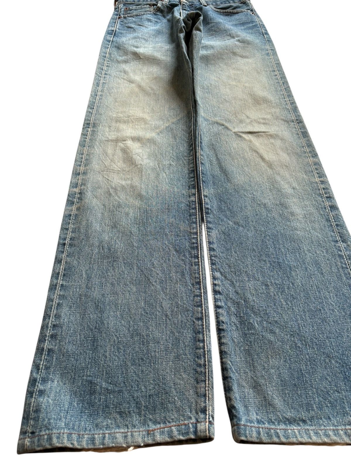 Levi's Vintage 80s Levis 502XX Big E Selvedge Distress Loose Jean Size US 28 / EU 44 - 6 Thumbnail