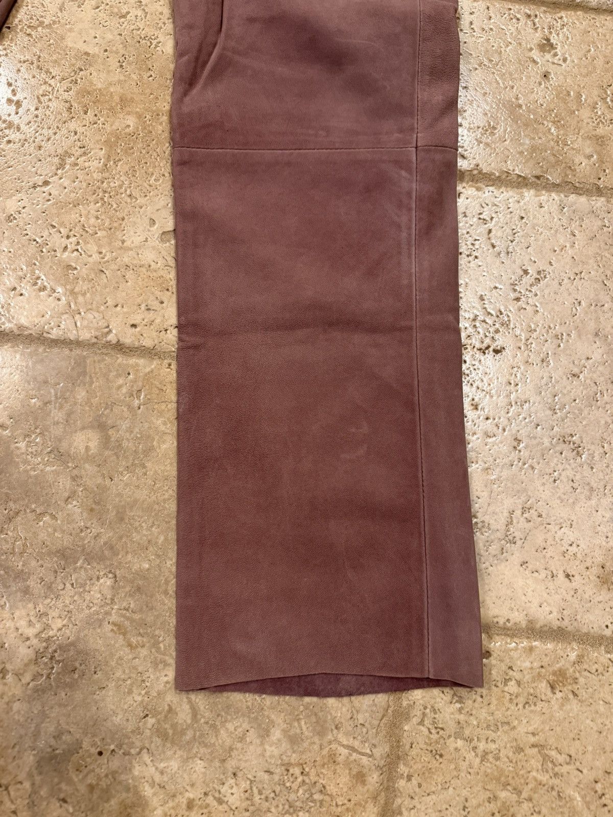 Haider Ackermann Haider Ackermann Sample Suede Leather Mauve Trouser Pants Size US 31 - 4 Thumbnail
