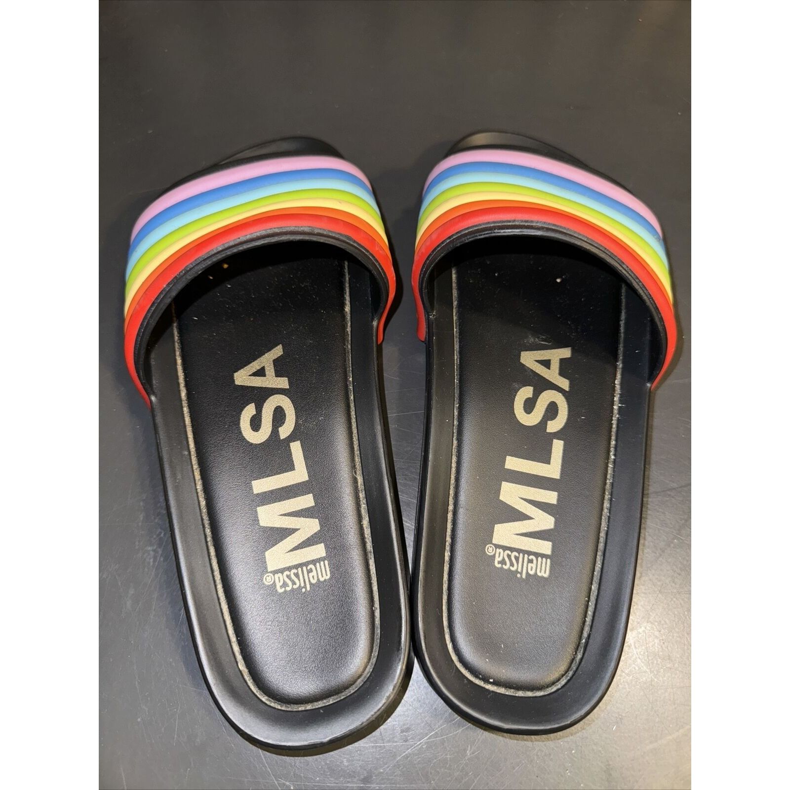 Melissa Melissa MLSA Vivienne West Westwood 3D Rainbow Sliders US8/E Size US 8 / IT 38 - 3 Thumbnail