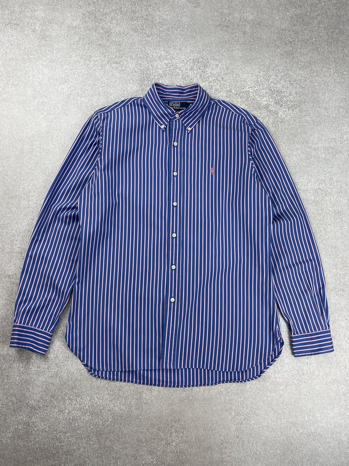 Polo Ralph Lauren × Ralph Lauren Polo Ralph Laurer Logo Striped Shirt Size US L / EU 52-54 / 3 - 1 Thumbnail