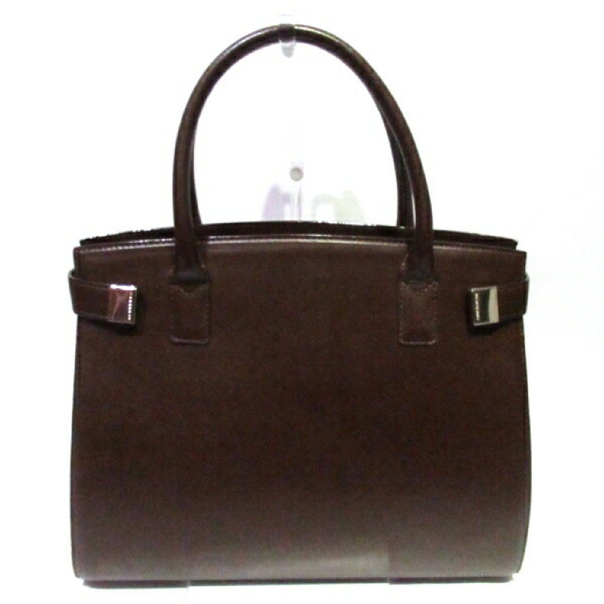 image of Burberry Dark Brown Leather Bag Handbag Ladies, Women's