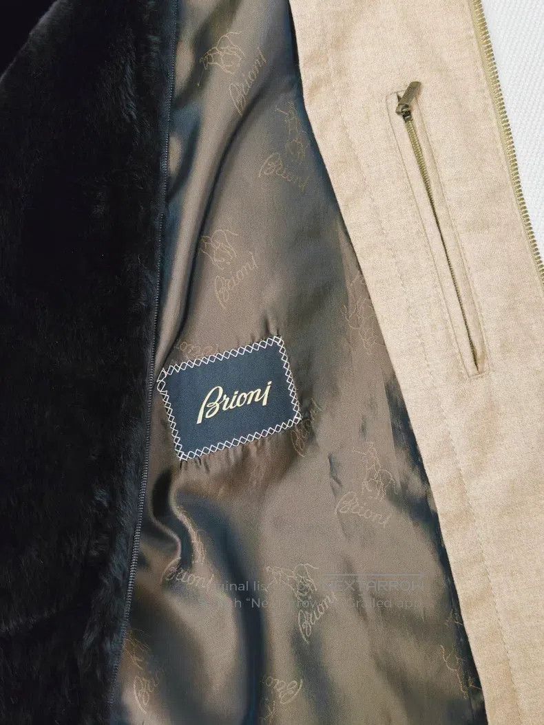 Brioni Brioni Beaver Fur and Cashmere Blazer Size US XL / EU 56 / 4 - 4 Thumbnail