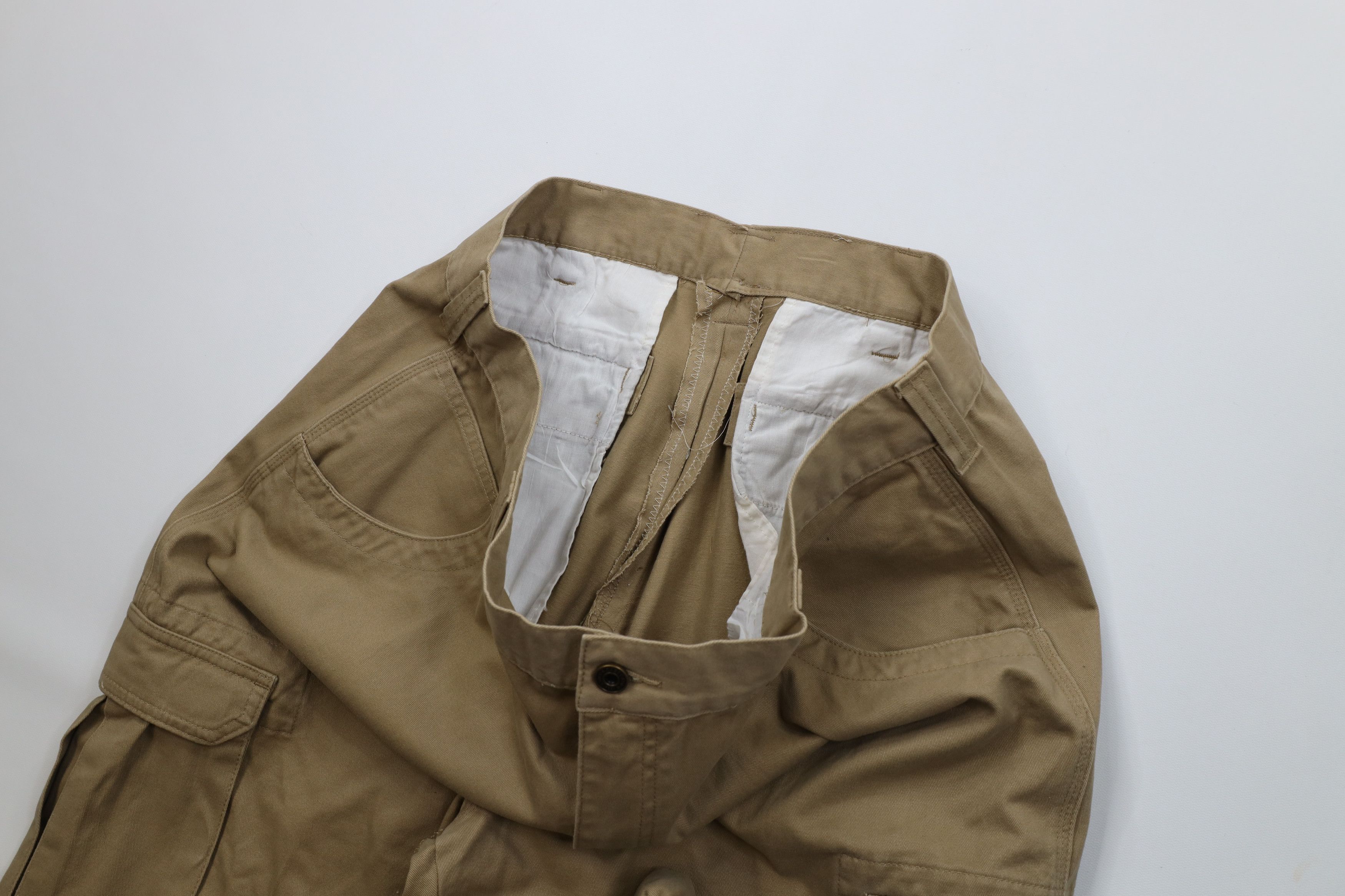 Cabelas Vintage 90s Cabelas Baggy Wide Leg Cargo Pants Beige Cotton Size US 38 / EU 54 - 9 Thumbnail