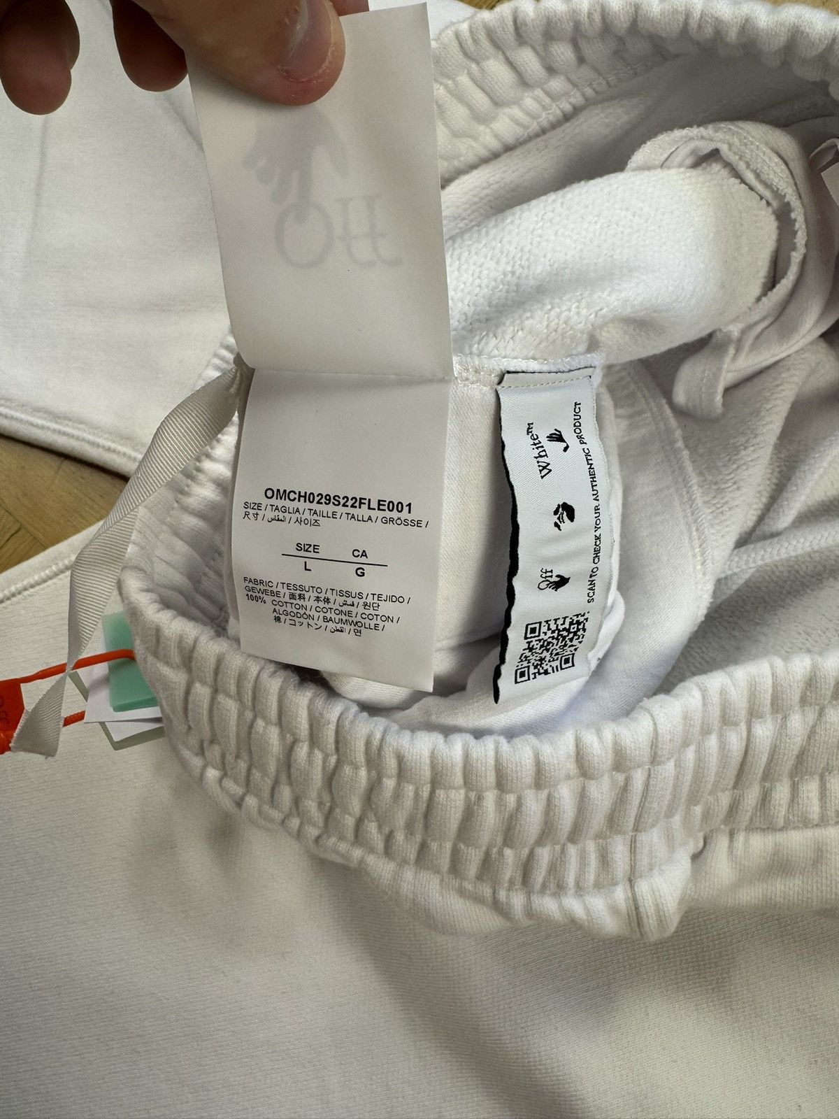 Off-White OFF-WHITE CARAVAGGIO ARROWS WHITE SWEATPANTS Size US 34 / EU 50 - 11 Thumbnail