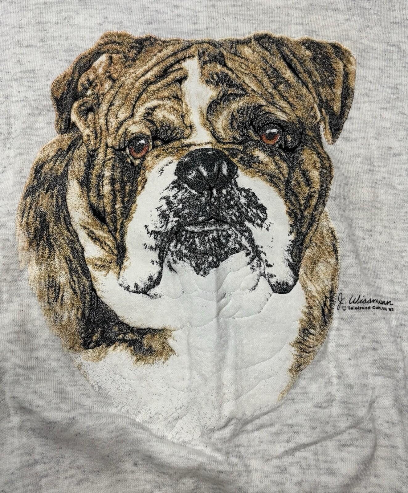 Gildan VTG Gildan Sweatshirt Mens XL Bulldog Gray Cotton 1993 Size US XL / EU 56 / 4 - 5 Thumbnail