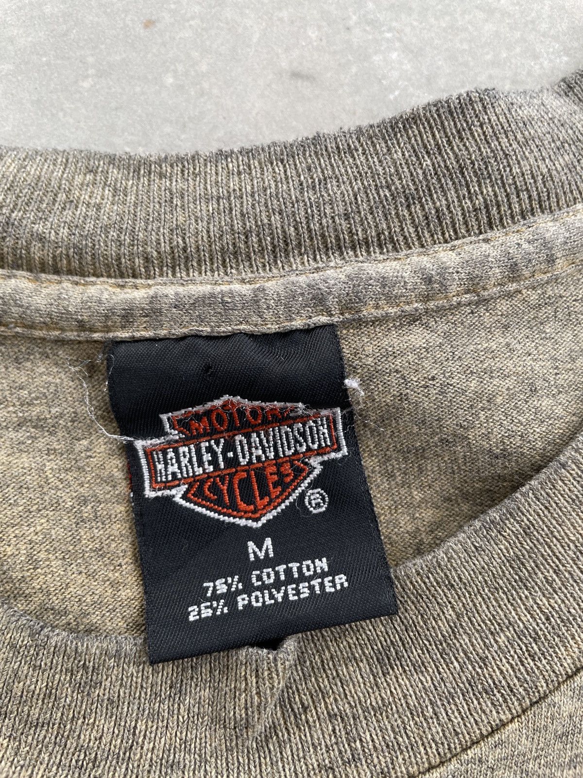 Harley Davidson × Vintage VINTAGE HARLEY DAVIDSON COLLEGIATE SUNFADED TEE Size US M / EU 48-50 / 2 - 4 Thumbnail