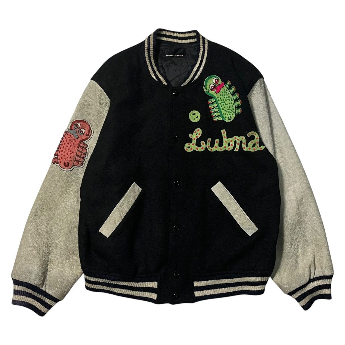 ジャケット・アウター 90s- hysteric glamor wool varsity jacket Hysteric Glamour Red Wool Varsity Jacket Japanese Streetwear Rare