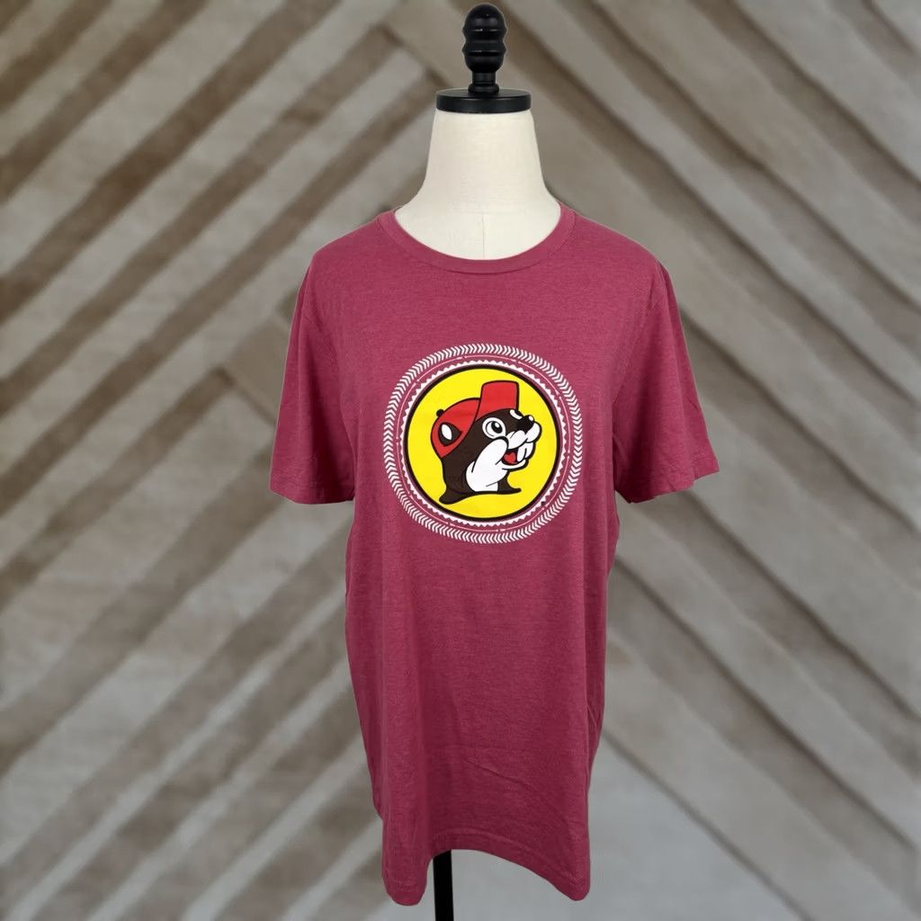 Vintage Bucees Shirt Unisex Large Rose Pink Bucees T-shirt Texas Souvenir Beaver Arrow Size L / US 10 / IT 46 - 1 Thumbnail