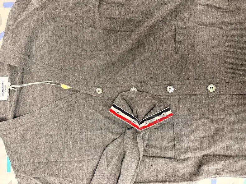 Thom Browne Thom Browne Classic Grey Wool Cardigan Size US XL / EU 56 / 4 - 8 Thumbnail