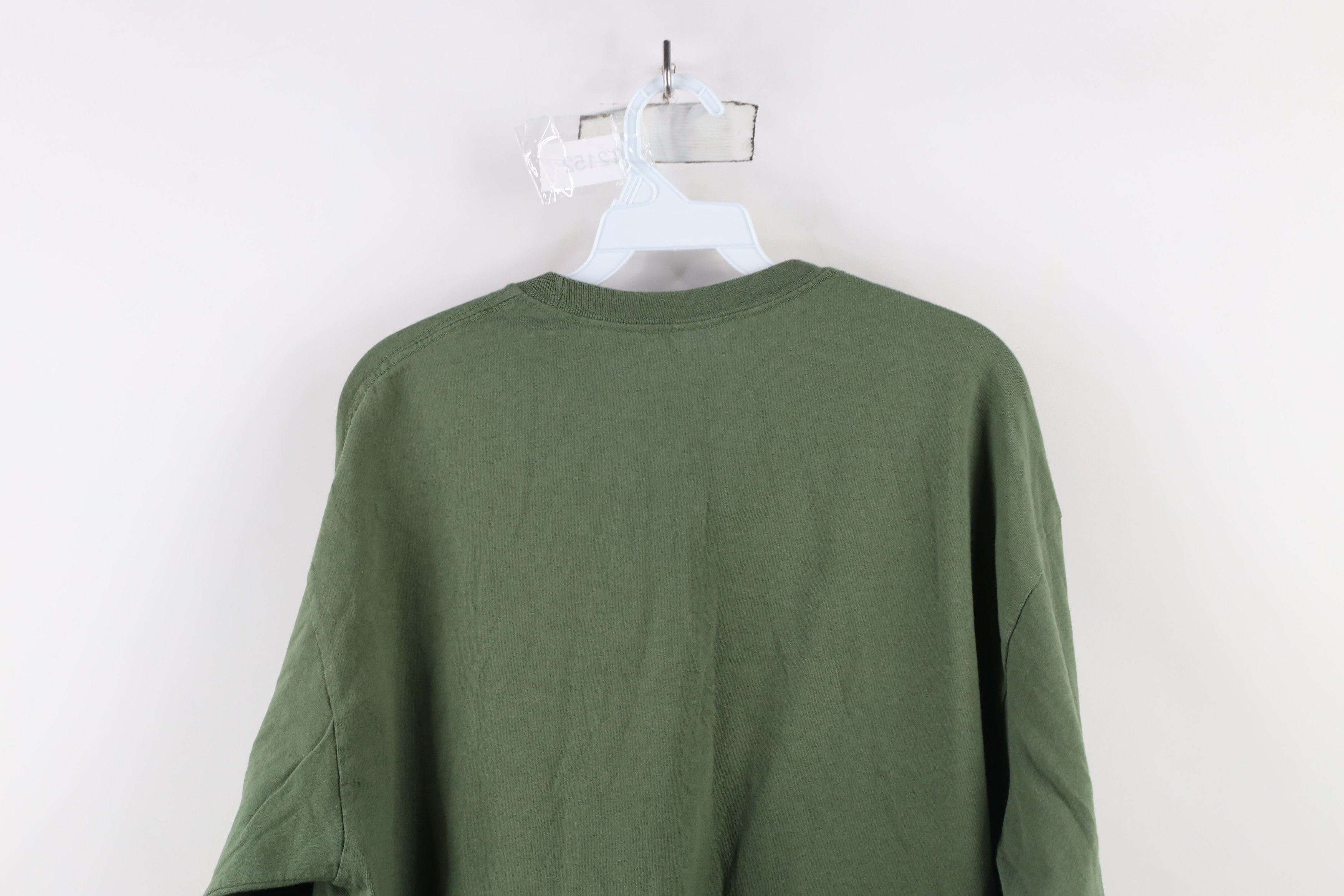 Vintage Vintage 90s Streetwear Long Sleeve T-Shirt Green Cotton Size US XL / EU 56 / 4 - 9 Thumbnail