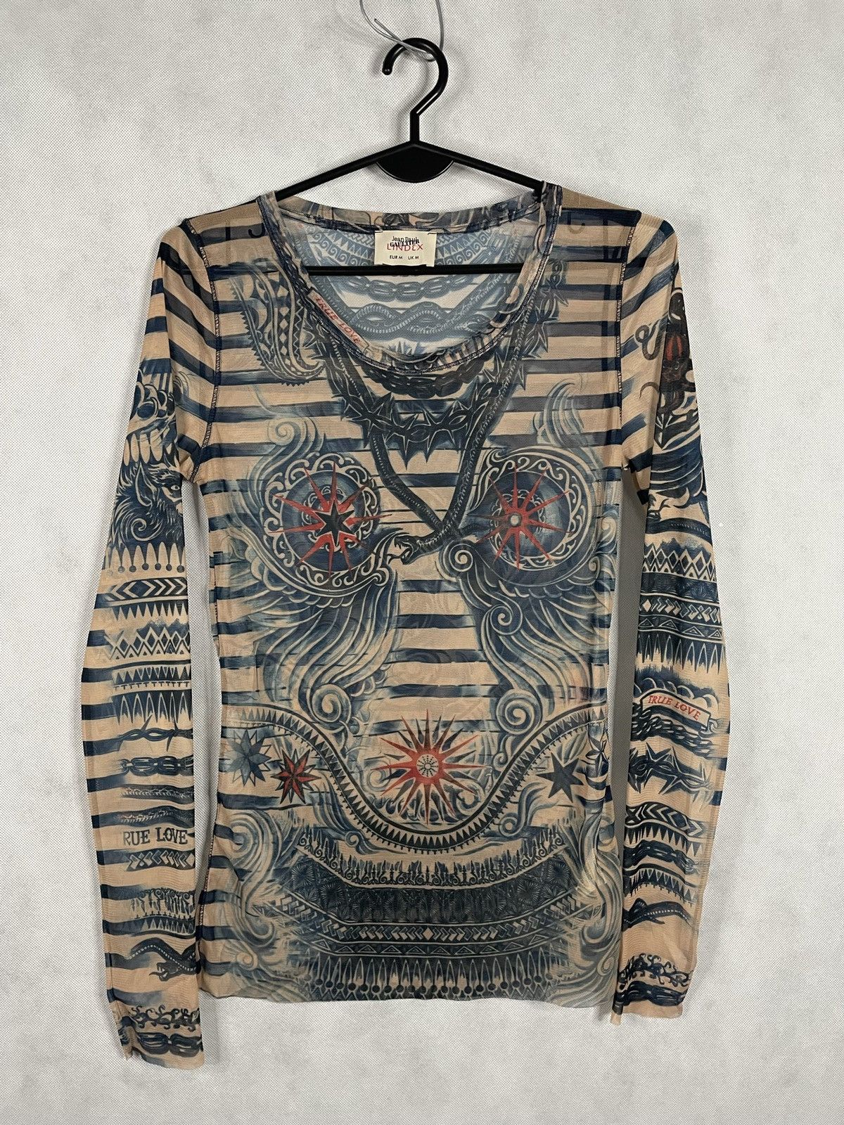 Jean Paul Gaultier × Vintage Jean Paul Gaultier JPG Lindex Vintage Mesh Long Sleeve Top Size M / US 6-8 / IT 42-44 - 1 Thumbnail