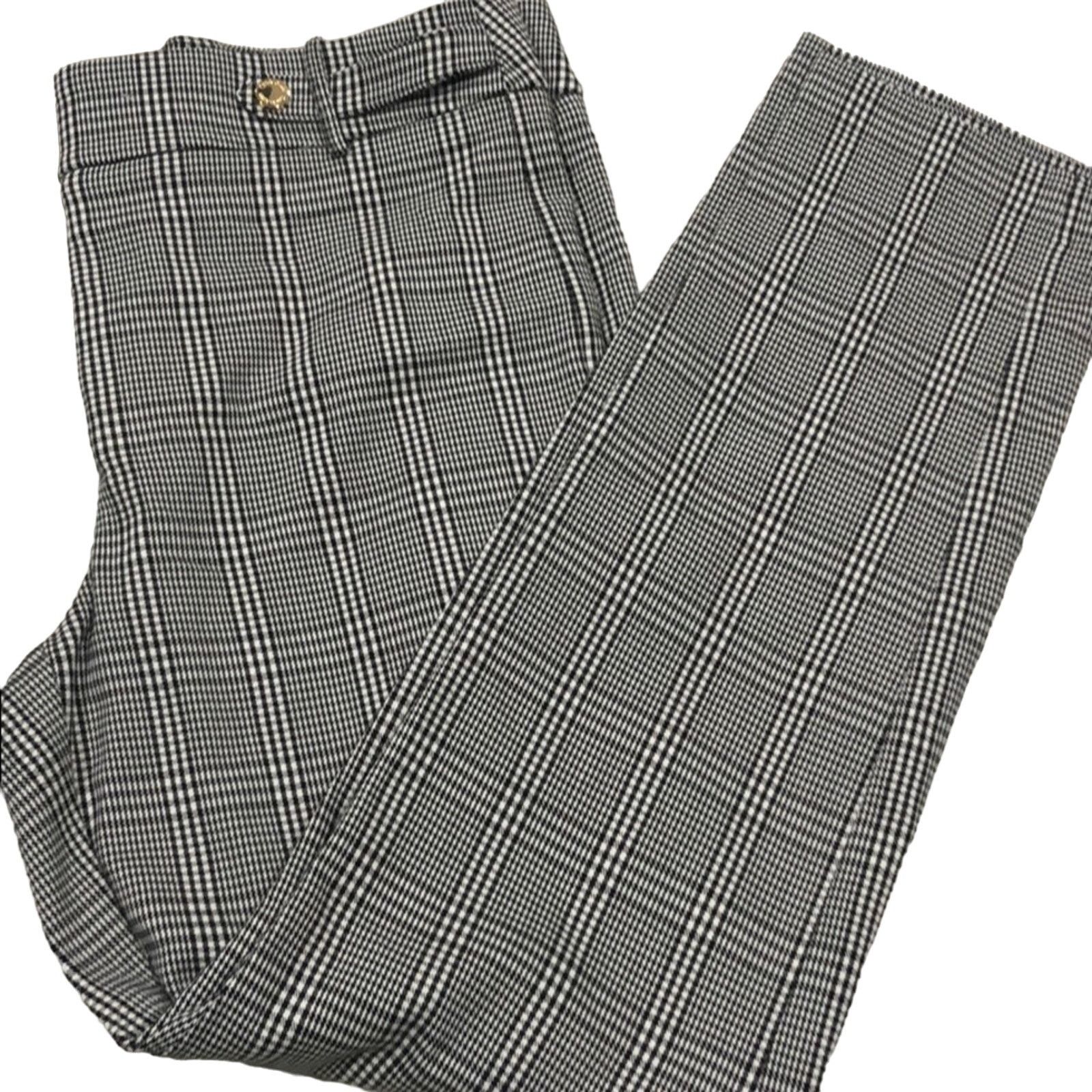 Calvin Klein Plaid Trousers Pants NWT Career Academia Preppy Office Chic Size 30" / US 8 / IT 44 - 1 Thumbnail