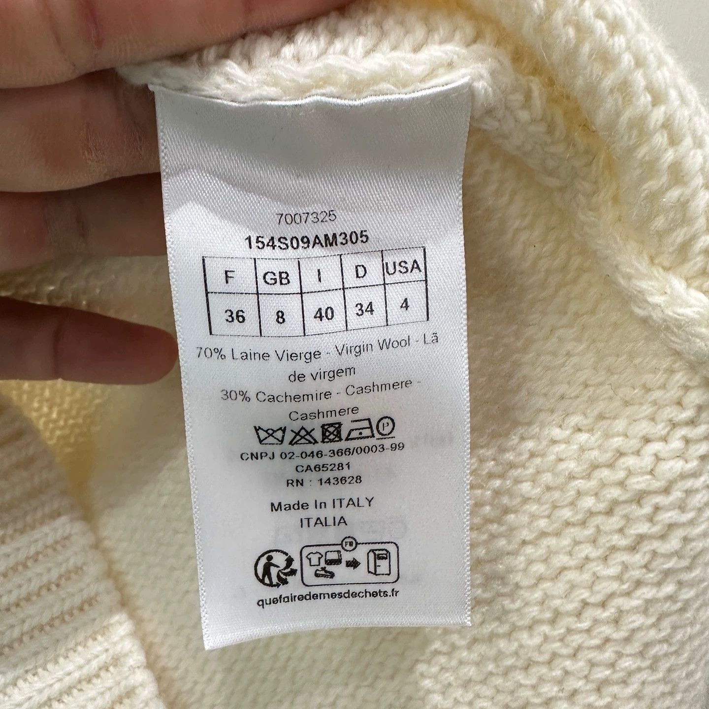 Christian Dior Monsieur Dior apr474 star slogan knit short tee 36 wool Size XS / US 0-2 / IT 36-38 - 4 Thumbnail
