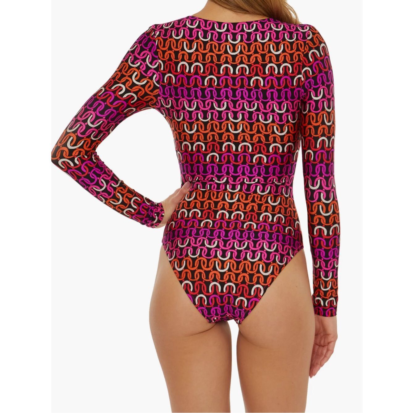 Trina Turk Trina Turk NWT Echo Long Sleeve One-Piece Swimsuit Sz S Size S / US 4 / IT 40 - 2 Thumbnail