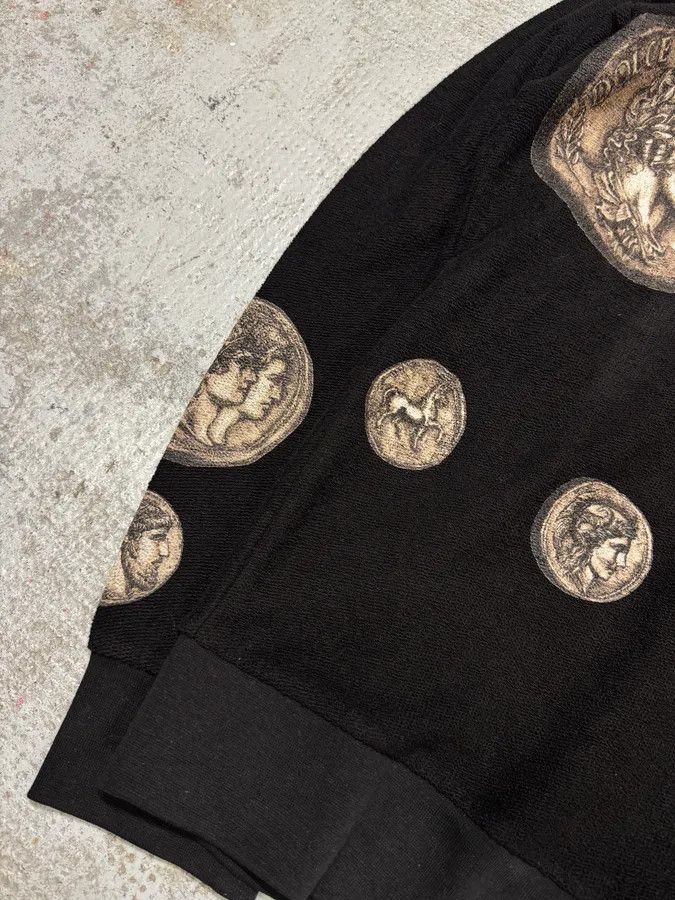 Designer × Dolce & Gabbana × Vintage SS2014 Dolce & Gabbana Roman Coins Black Hoodie Size US L / EU 52-54 / 3 - 9 Thumbnail