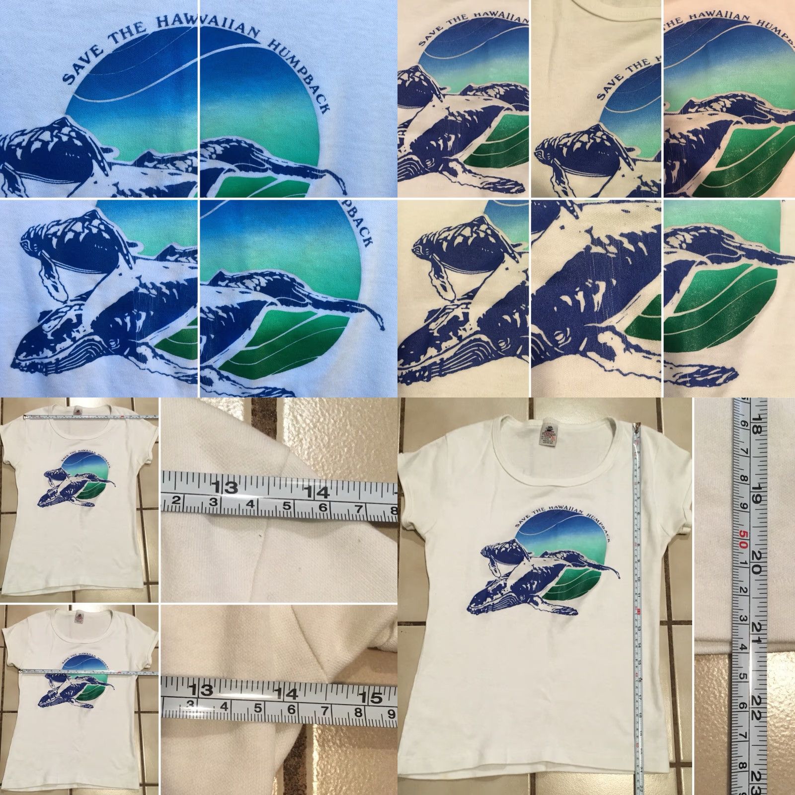 Vintage VINTAGE Stedman T-Shirt Hawaiian Humpback Whale Graphics White 1980s M Ladies Size M Casual Size M / US 6-8 / IT 42-44 - 8 Thumbnail