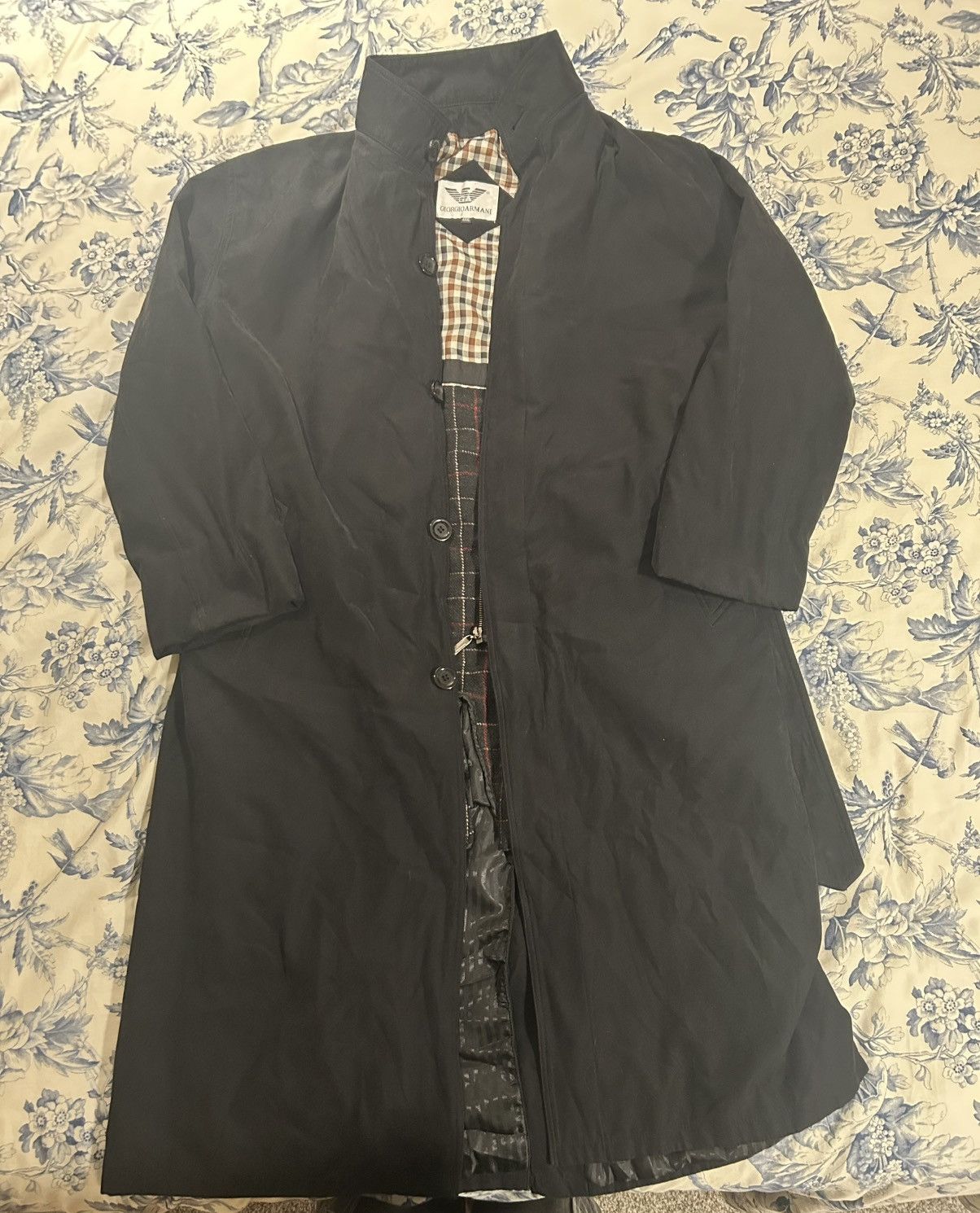 Giorgio Armani Vintage Giorgio Armani Trench Coat Plaid Lined Men’s XXXL Size US XXL / EU 58 / 5 - 1 Thumbnail