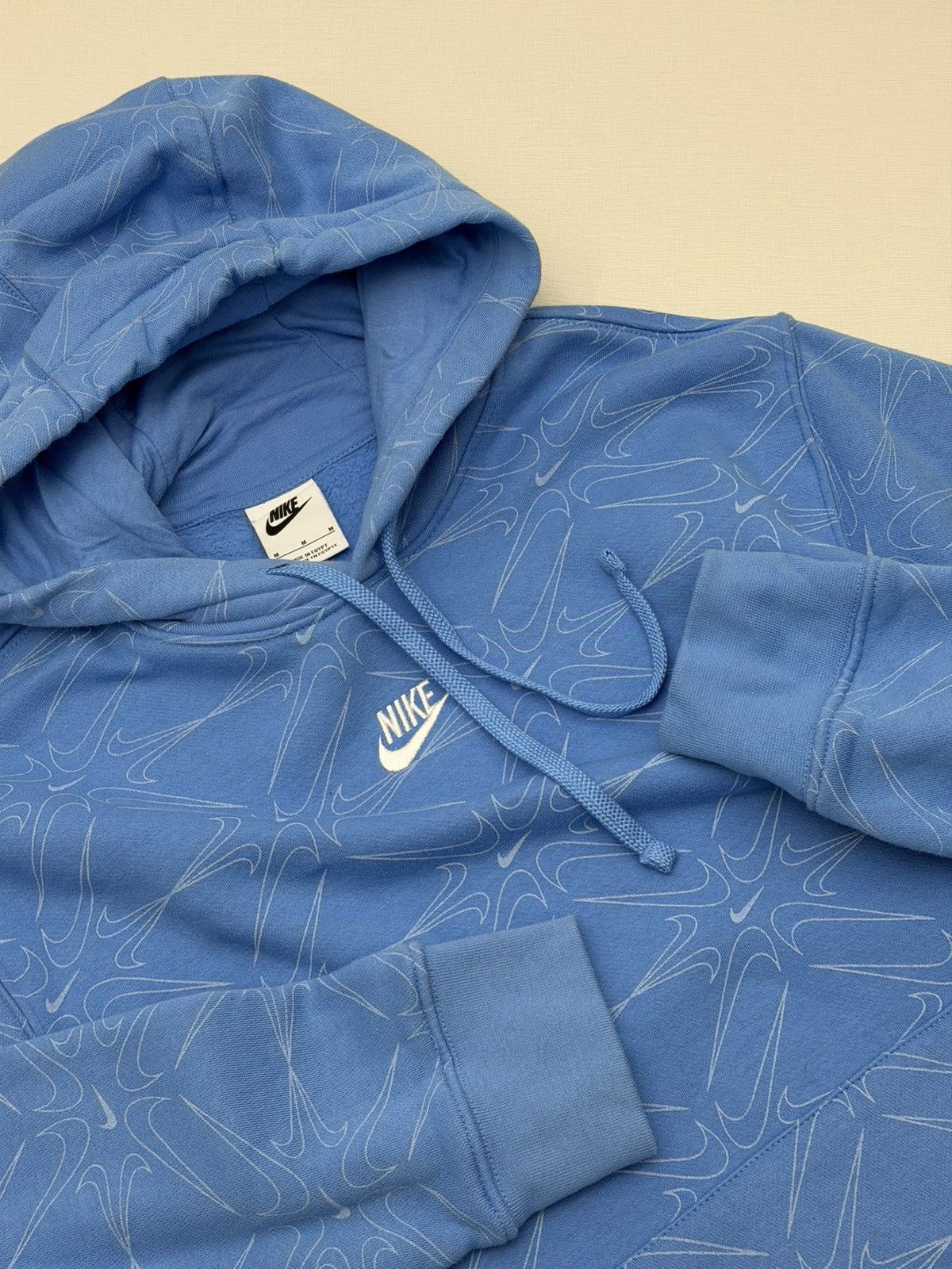 Nike Vintage Nike Center Swoosh All Over Print Pullover Hoodie M Size US M / EU 48-50 / 2 - 5 Thumbnail