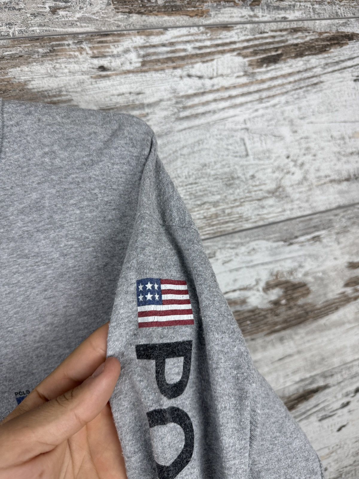 Polo Ralph Lauren × Vintage Mens Vintage Polo Ralph Lauren jeans co. USA flag longsleeve Size US L / EU 52-54 / 3 - 8 Thumbnail