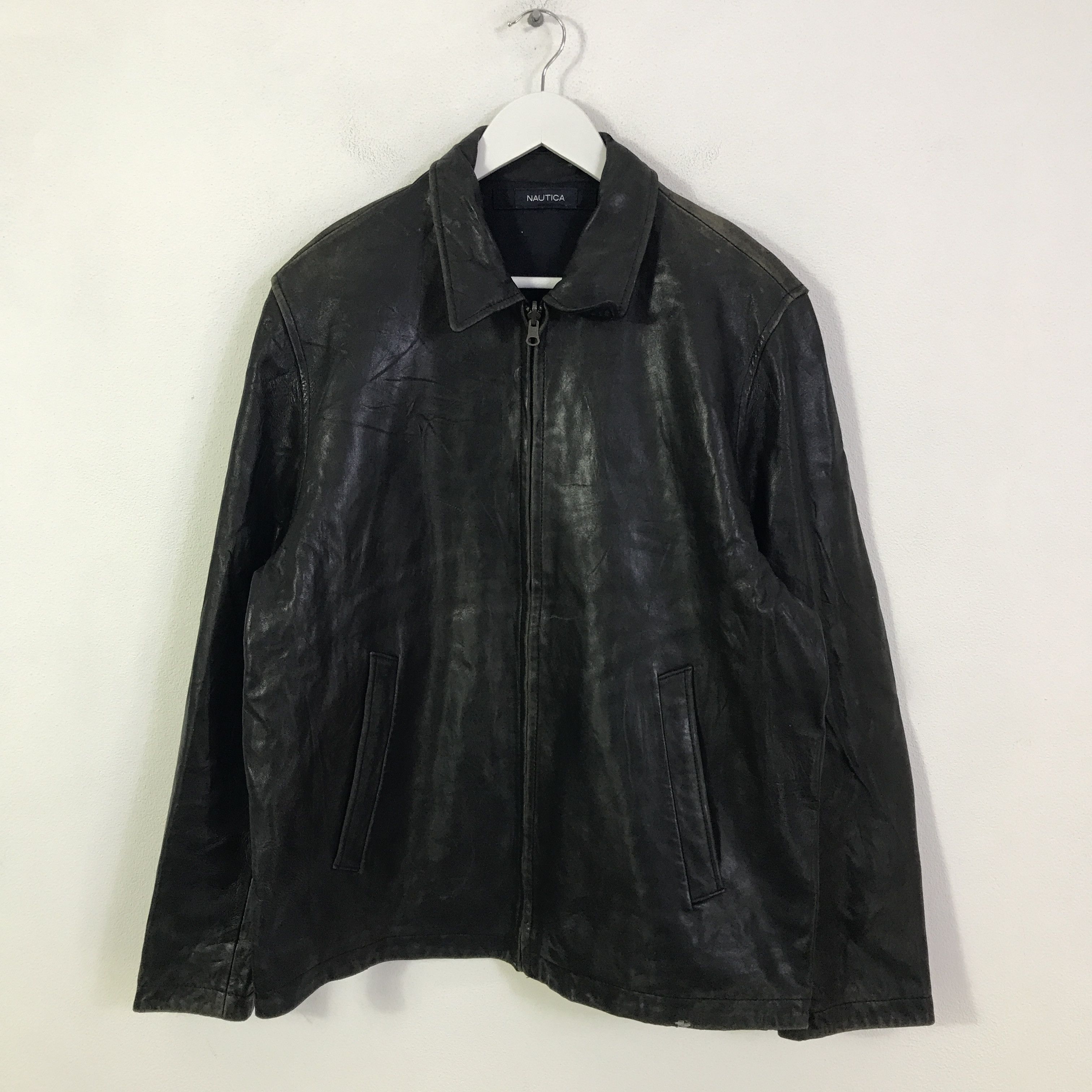 Nautica nautica black leather jacket K115B17 Size US L / EU 52-54 / 3 - 1 Thumbnail