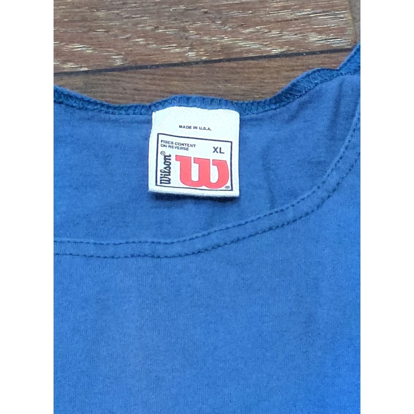 Wilson VINTAGE Wilson Tennis Tank Top T-Shirt Mens XL Muscle Shirt USA Shirt Sleeveless Blue Cotton Graphic Print 90s Beach Sports USA Mens XL Size US XL / EU 56 / 4 - 2 Thumbnail