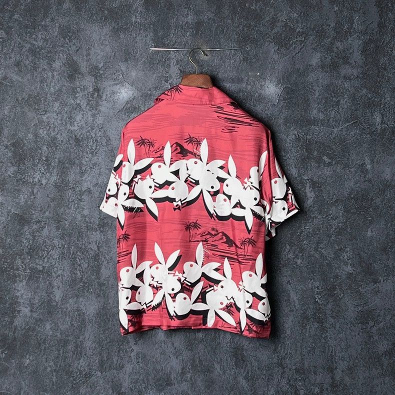 Amiri Amiri Rabbit Printed Mulberry Silk Short Sleeve Shirt Size US M / EU 48-50 / 2 - 2 Thumbnail