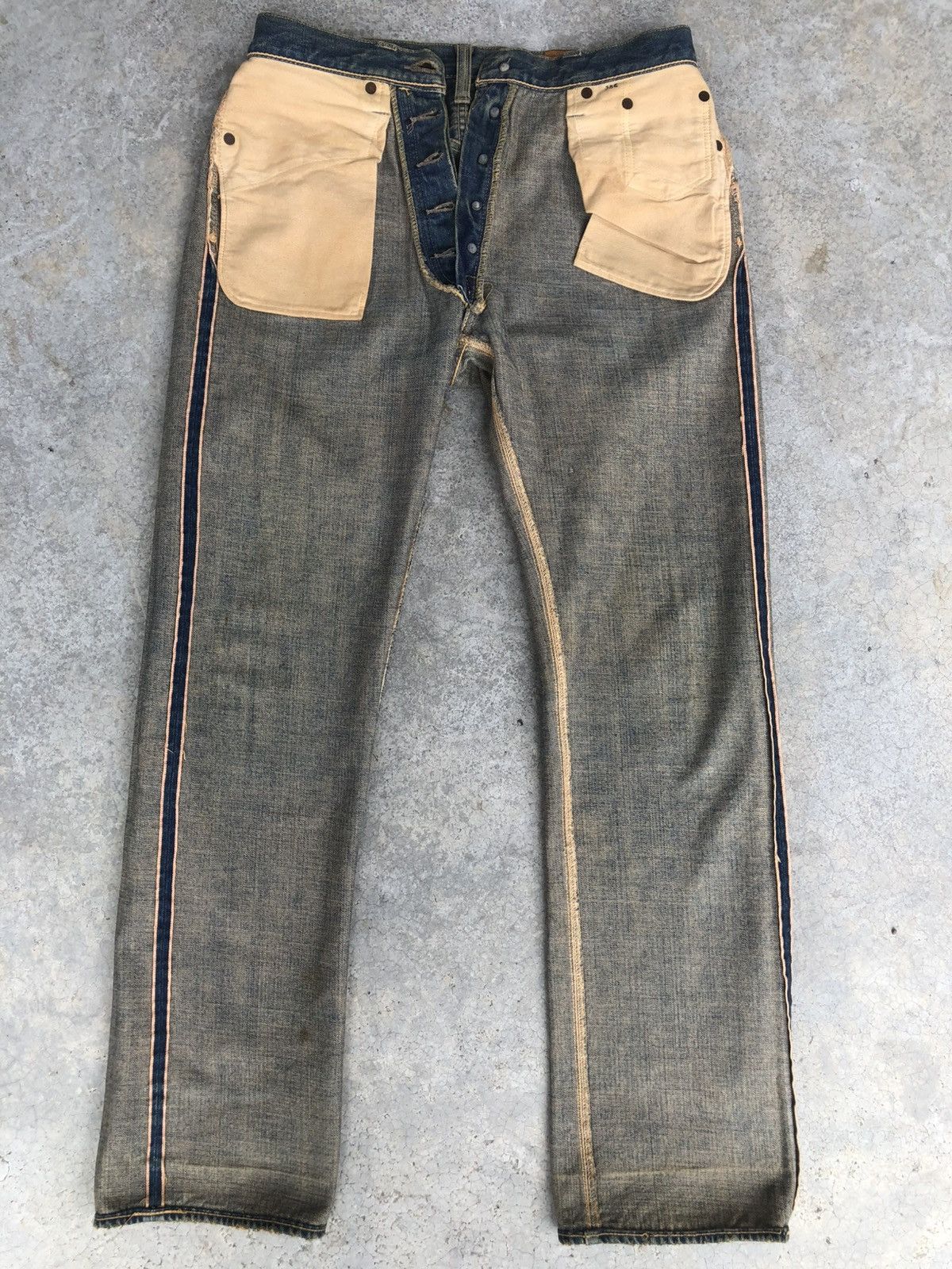 Sugar Cane Vintage Sugarcane 065 Distressed Denim Selvedge Denim Star Size US 32 / EU 48 - 25 Thumbnail