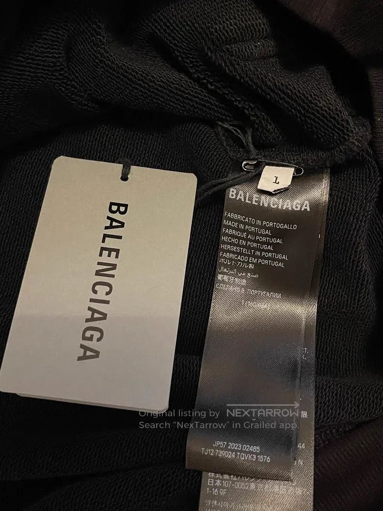 Balenciaga Balenciaga Black Coal Color Men's Sweatshirt Size US S / EU 44-46 / 1 - 6 Thumbnail