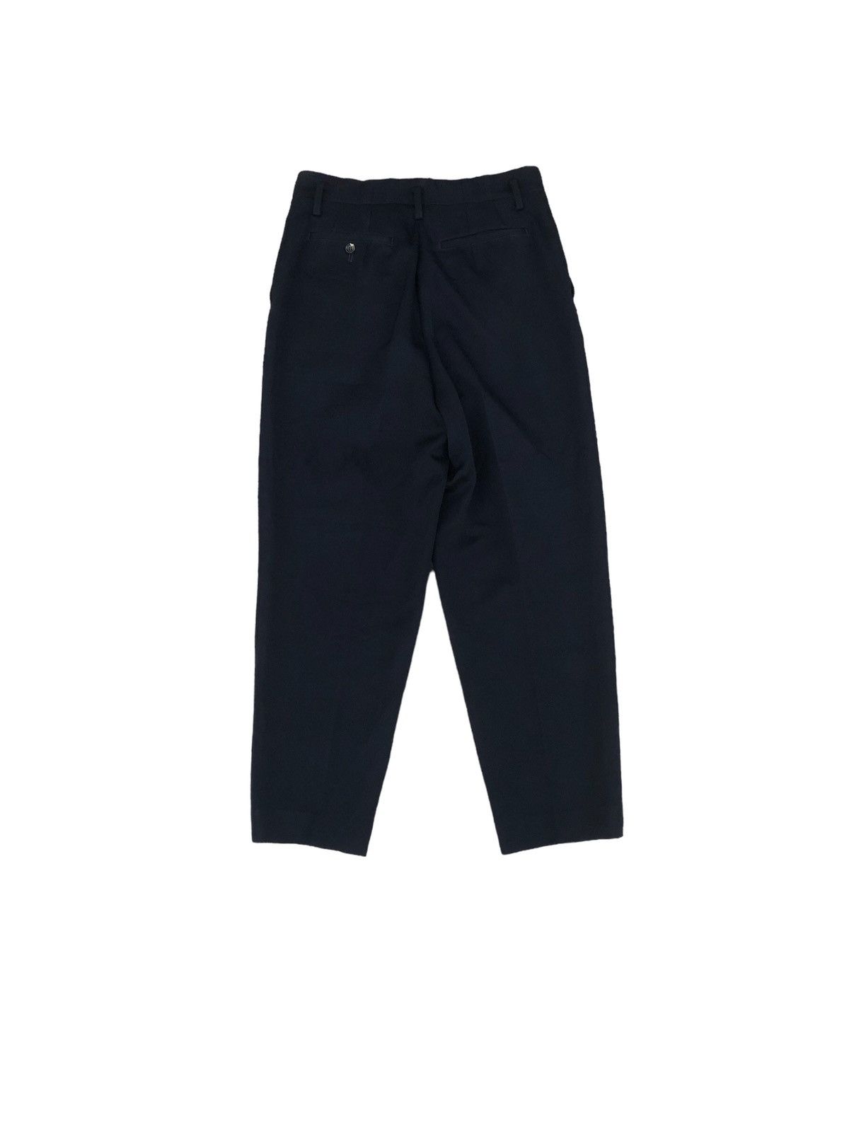 Comme des Garcons Tricot Comme des Garçons Wool Navy Pleated Trousers. Size US 29 - 3 Thumbnail