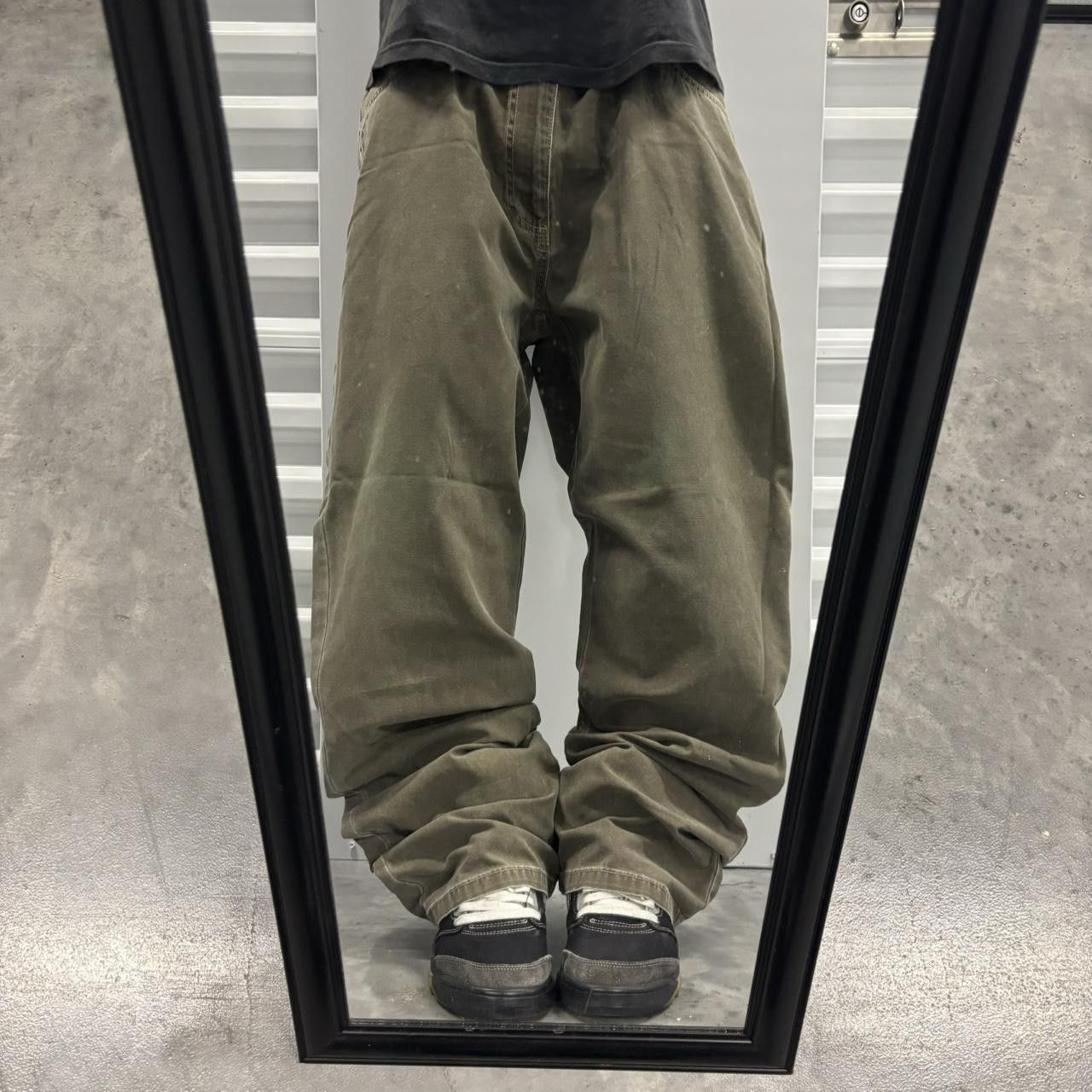 Japanese Brand × Vintage Crazy Vintage Y2K/2000s Khaki Earth Tone Skater Pants! Size US 38 / EU 54 - 1 Thumbnail