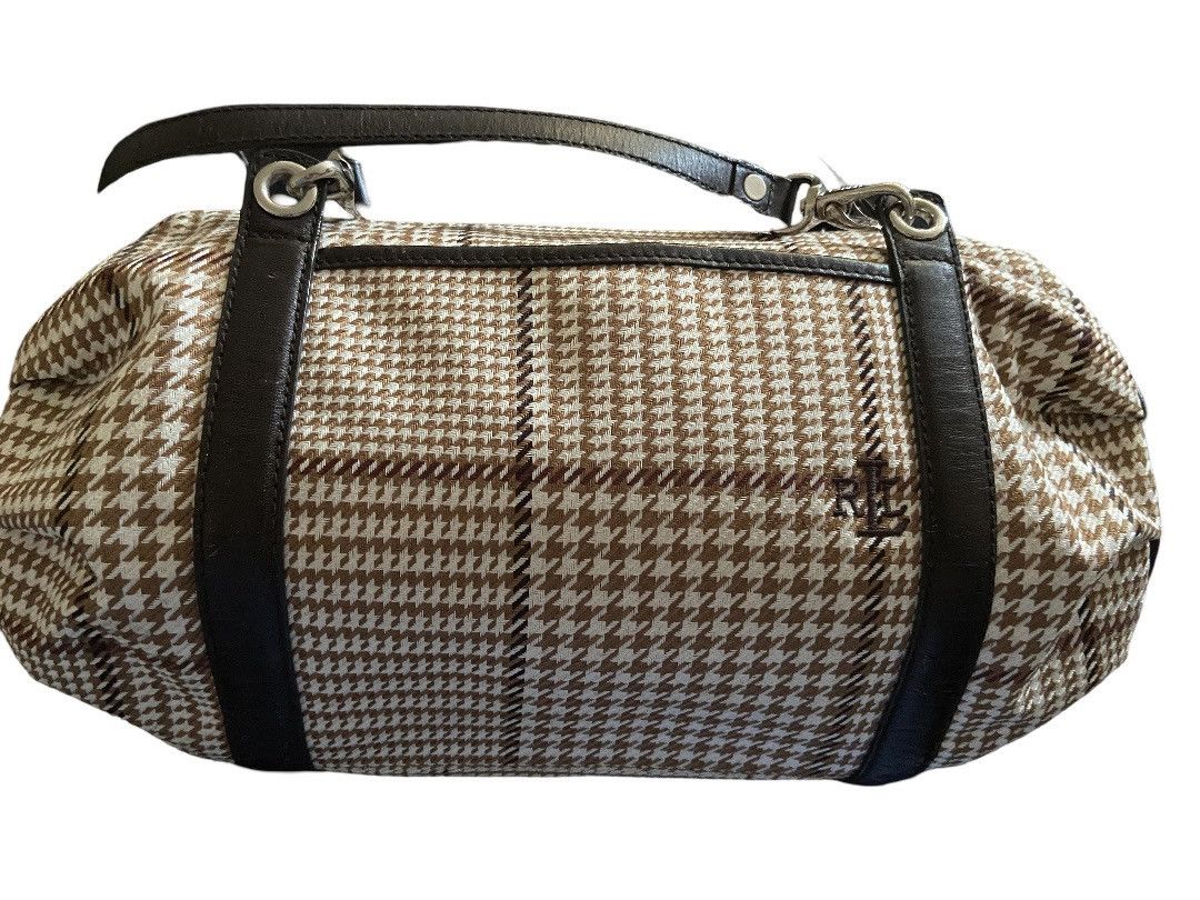 Other × Ralph Lauren Must-Have Lauren Ralph Lauren Houndstooth Plaid Bucket Tote Size ONE SIZE - 4 Thumbnail