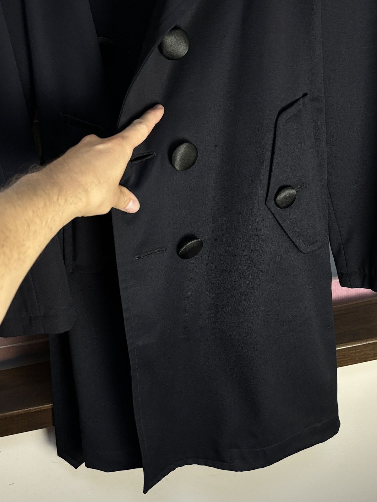 Comme des Garcons × H&M H&M x Comme Des Garcons Avant Garde Belted Parka Coat Opium Size S / US 4 / IT 40 - 7 Thumbnail