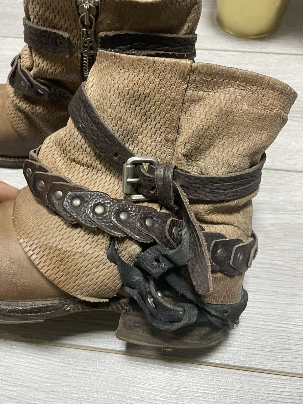 A.S.98 A.S.98 engineered belted avant garde boots leather Size US 9 / IT 39 - 5 Thumbnail