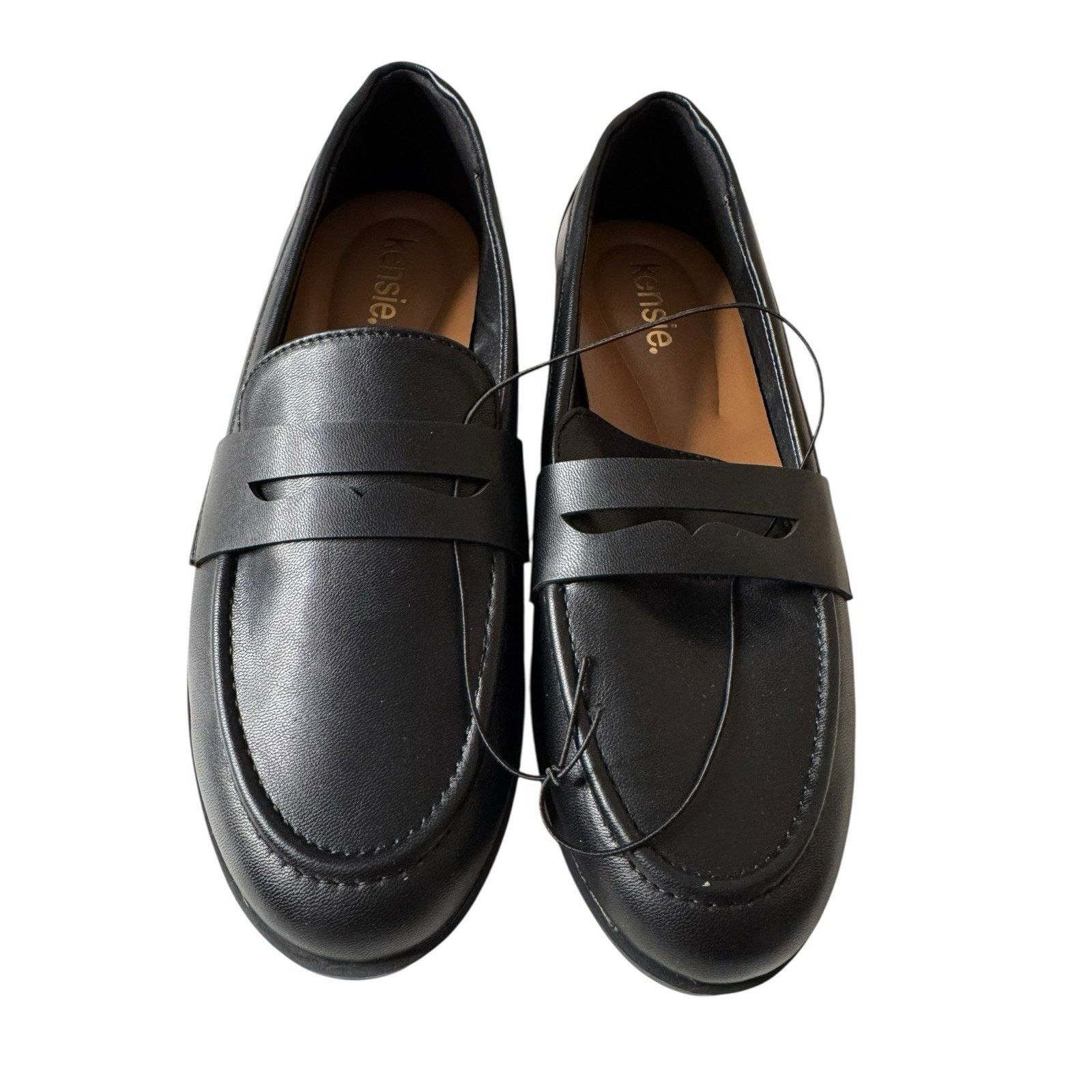 Other Kensie NEW Gitty Penny Loafer Shoes Black Vegan Size US 8.5 / IT 38.5 - 2 Thumbnail