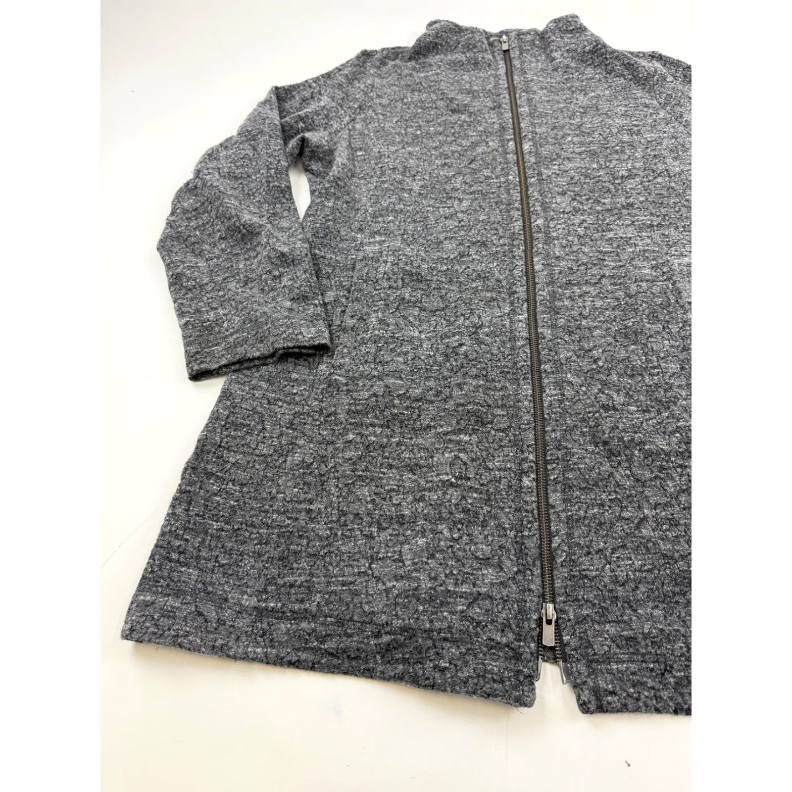 Eileen Fisher Eileen Fisher Jacket Womens L Gray Full Zip Collared 3/4 Sleeve Coatigan Knit Pockets Casual Workwear Size L / US 10 / IT 46 - 3 Thumbnail