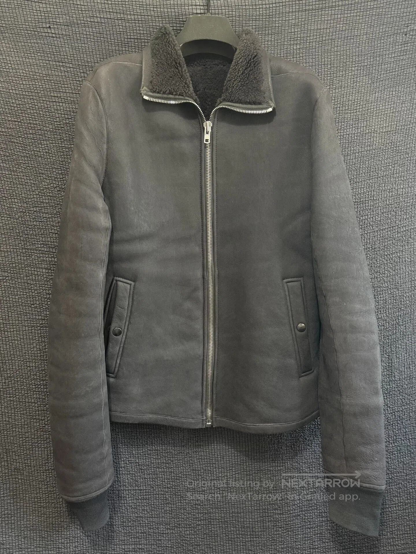 Rick Owens rick owens leather jacket with shearling collar. Size US M / EU 48-50 / 2 - 1 Thumbnail