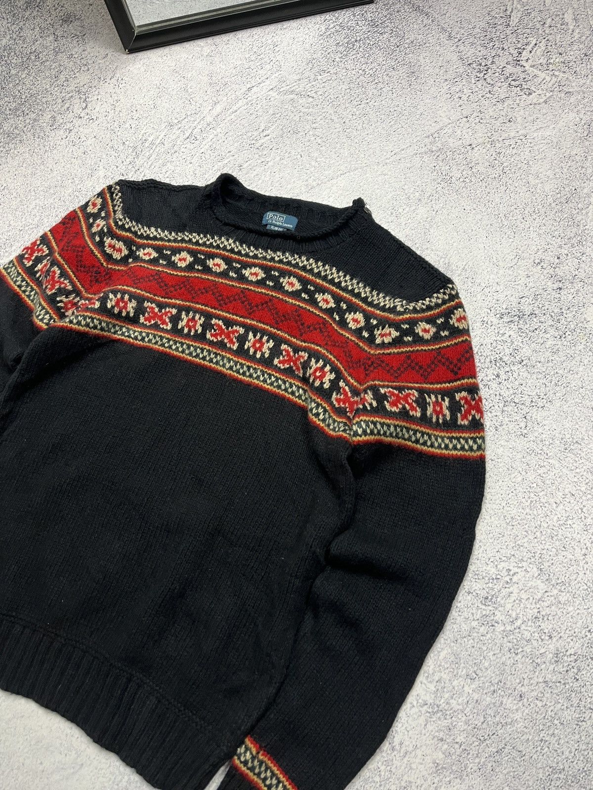 Polo Ralph Lauren Polo Ralph Lauren Fair Isle Nordic Cotton Wool Knit Sweater Size US XS / EU 42 / 0 - 4 Thumbnail