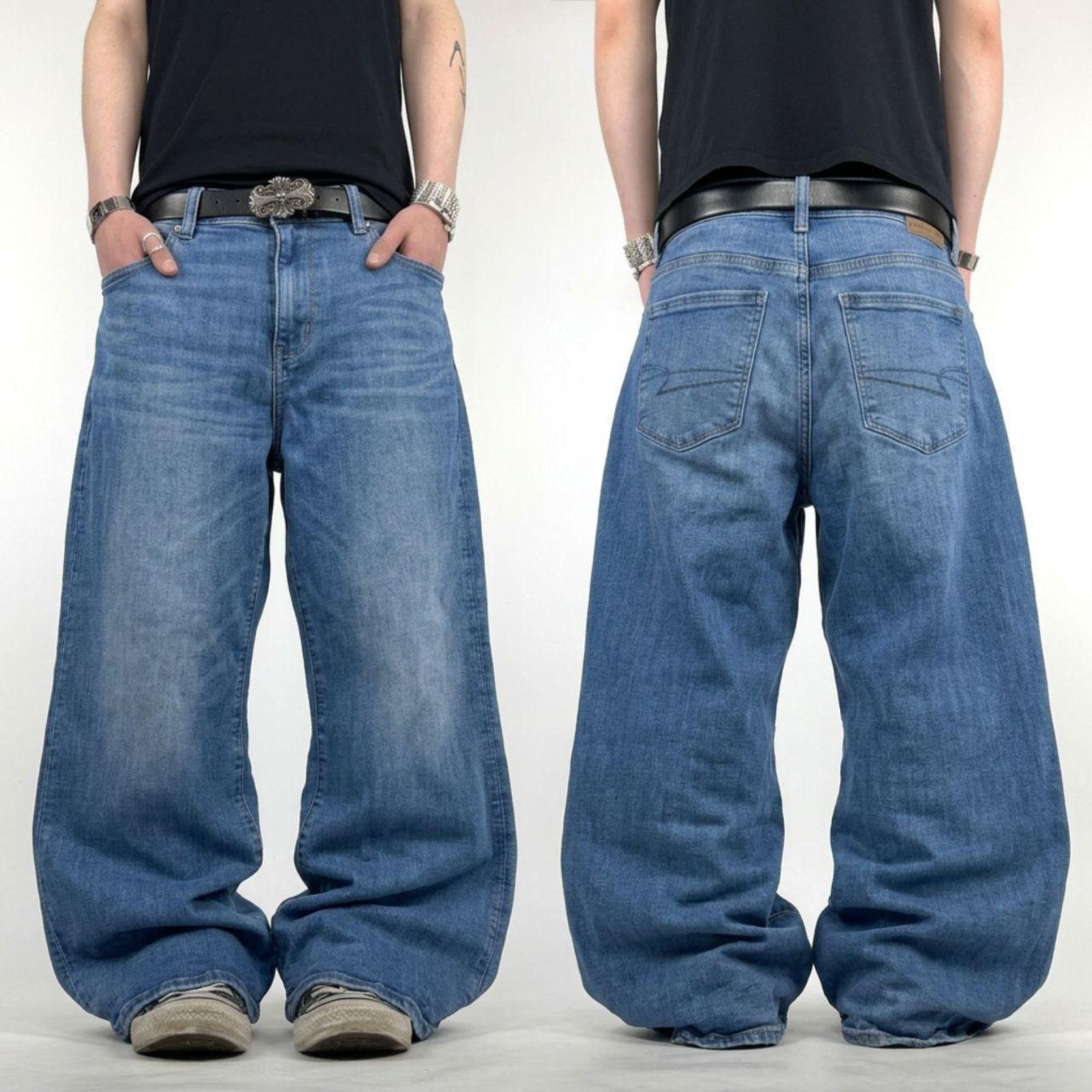パンツ archive y2k grunge fade flare denim Vintage y2k grunge flared archive faded stonewash jeans