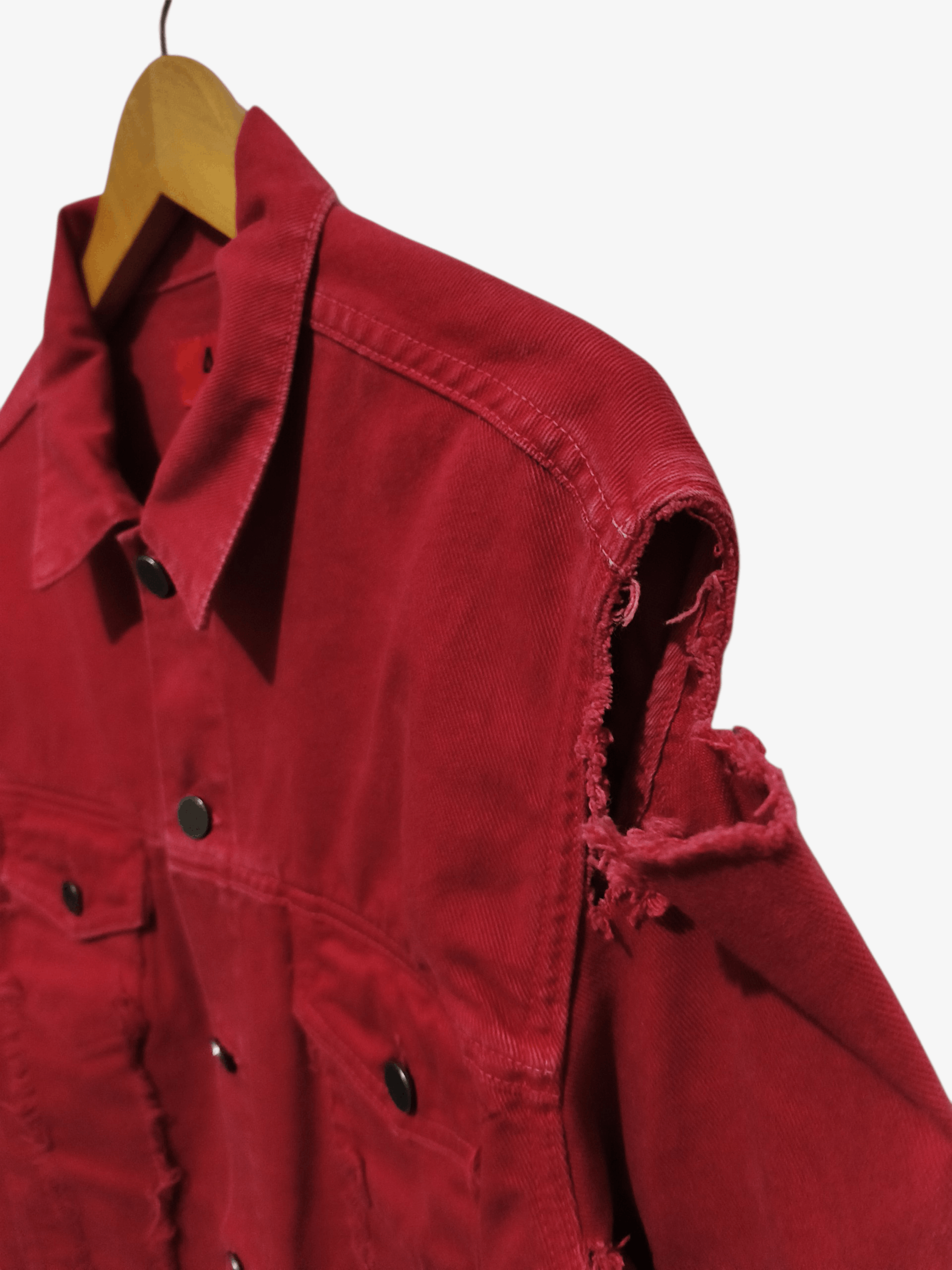 424 424 Fairfax Red Denim Jacket AW18 Size M / US 6-8 / IT 42-44 - 4 Thumbnail