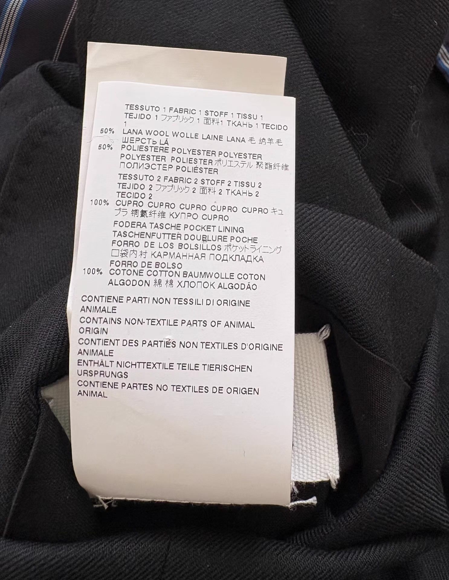 Maison Margiela Black Single-Breasted Jacket with Striped Lining Size US M / EU 48-50 / 2 - 9 Thumbnail