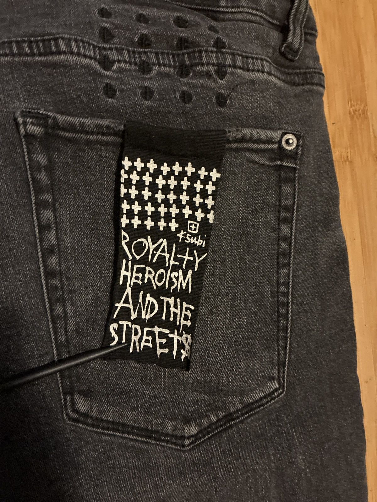Ksubi van winkle angst black trashed Jeans Size US 36 / EU 52 - 6 Thumbnail