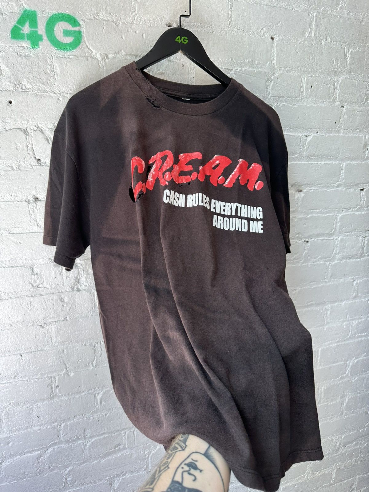 Band Tees Vintage faded Wu Tang CREAM tee Size US L / EU 52-54 / 3 - 2 Thumbnail